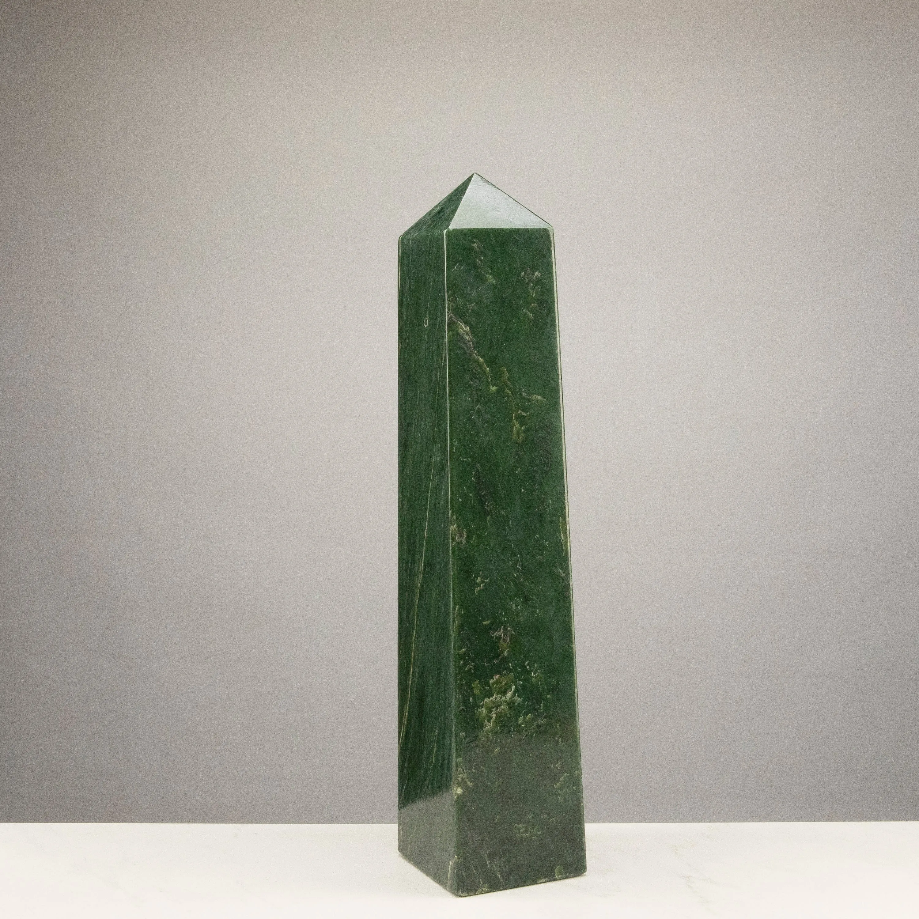 Freeform Nephrite Jade Obelisk from Afghanistan - 24 / 49 lbs