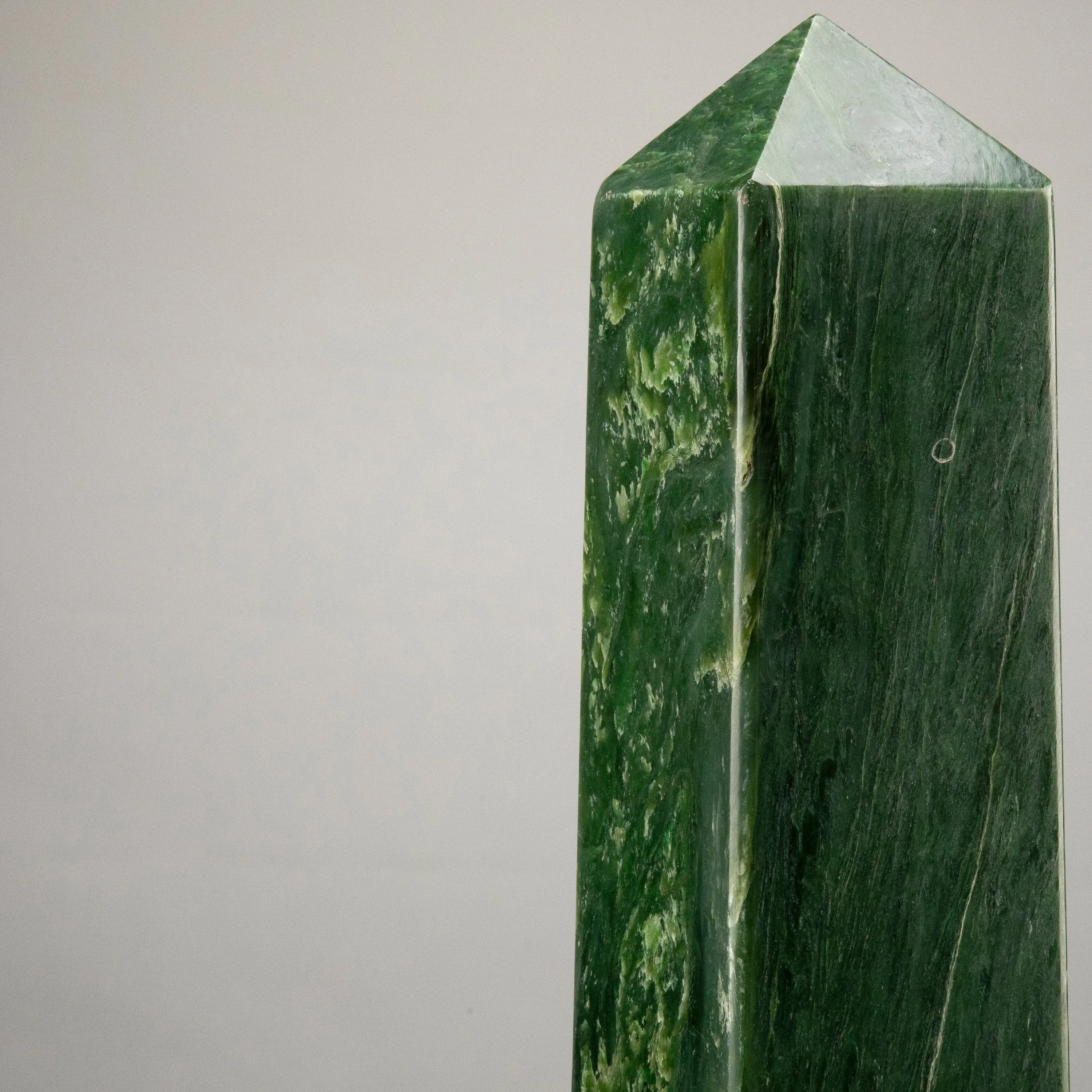 Freeform Nephrite Jade Obelisk from Afghanistan - 24 / 49 lbs