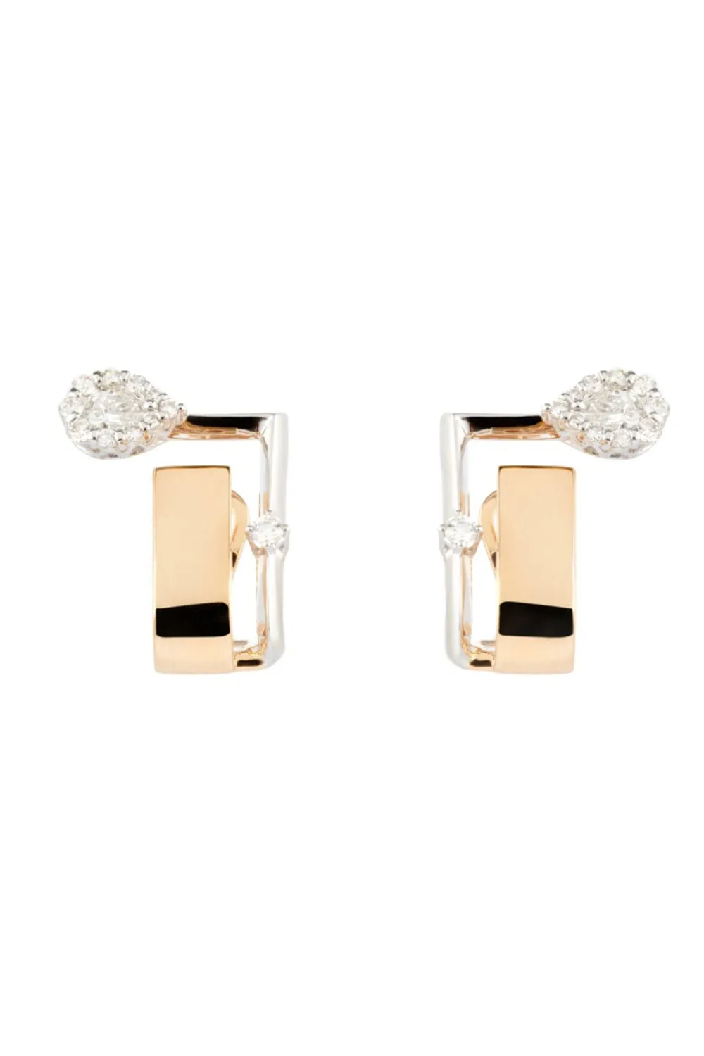 Golden Strada Clip Earrings