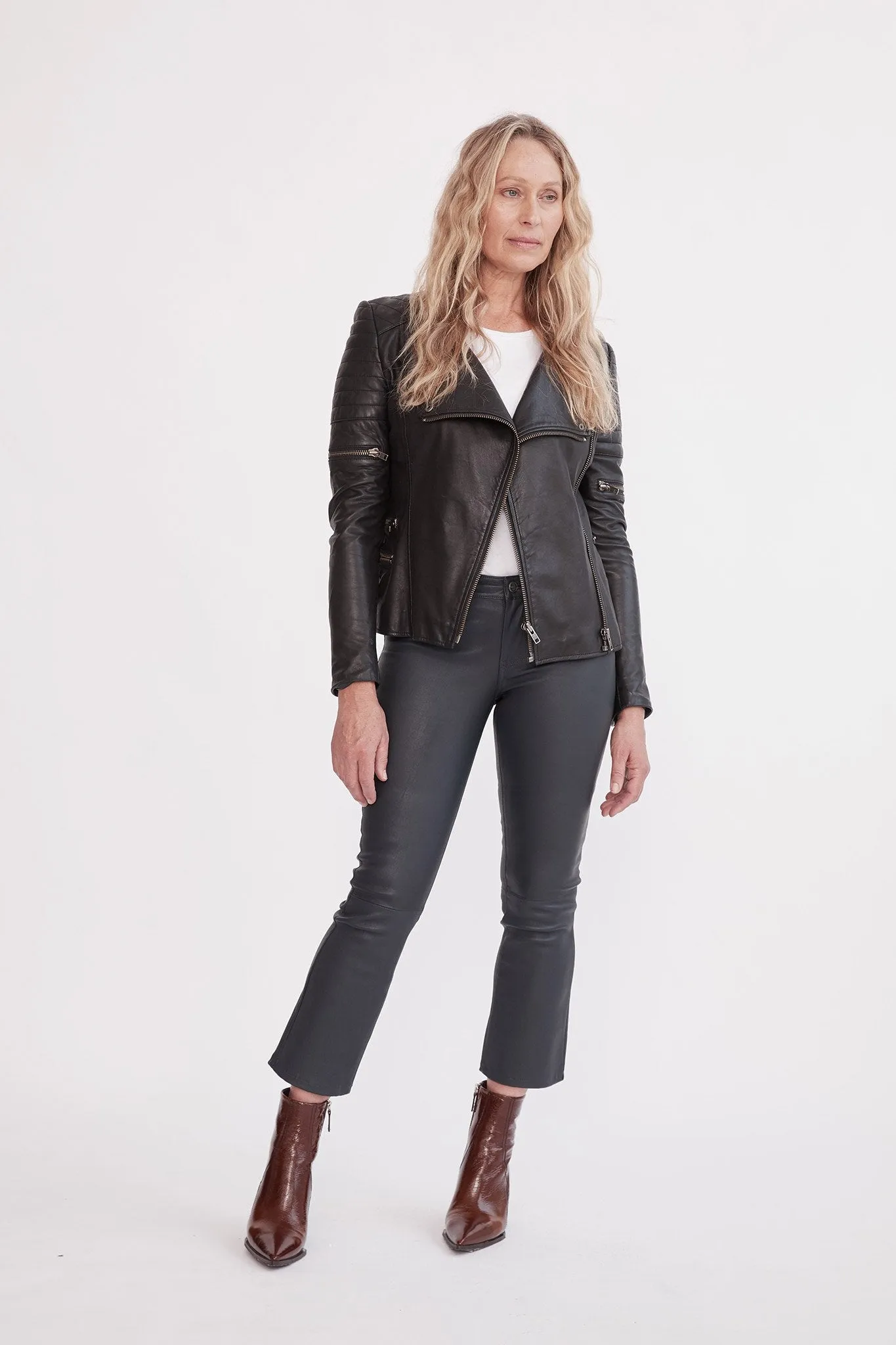 Greenwich Street Motor Jacket Black Leather