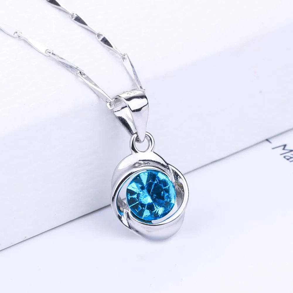 “Heart of Sea" Sterling Silver Pendant Necklace