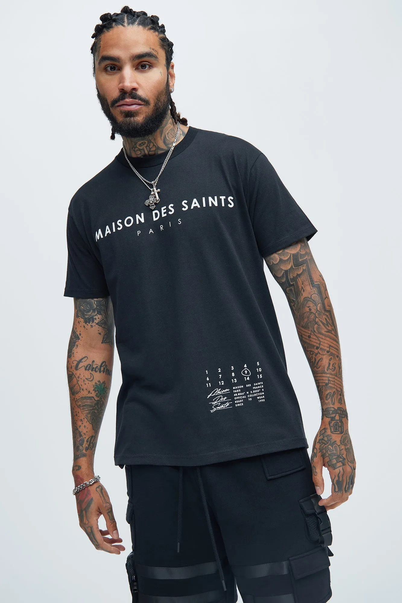 House Of Saints Paris Short Sleeve Tee - Black