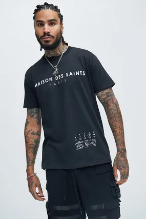 House Of Saints Paris Short Sleeve Tee - Black