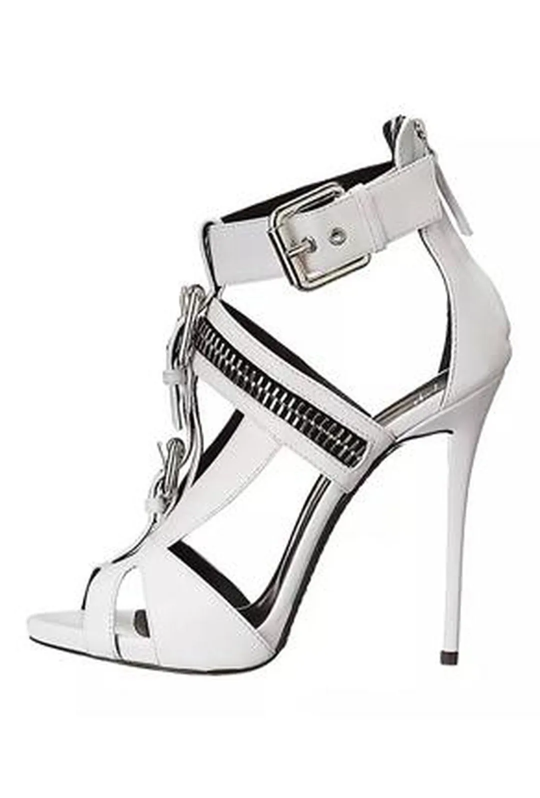 IMANI - BELT & ZIPPER SANDAL HEELS