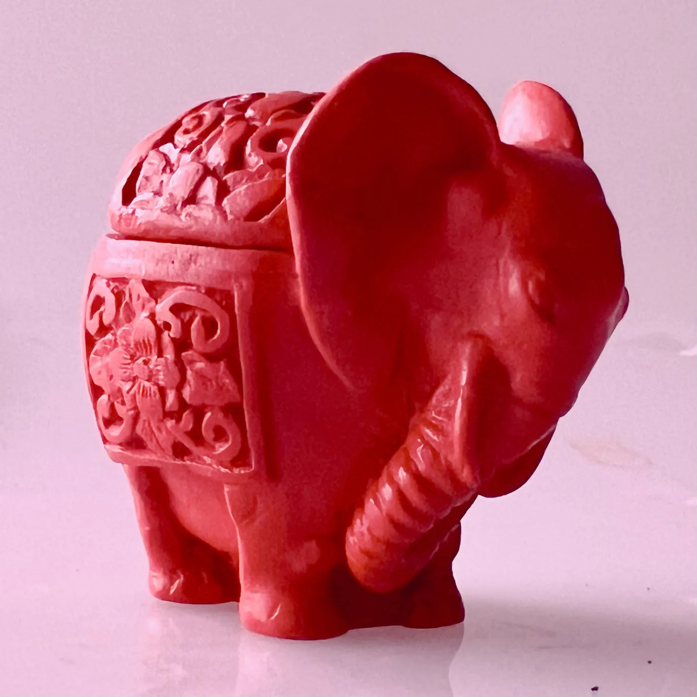 Imperial Cinnabar Miniature Elephant Box