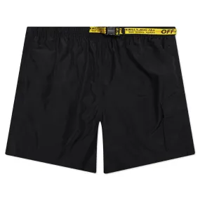 Industrial Packable Belt Cargo Swim - Black/Black