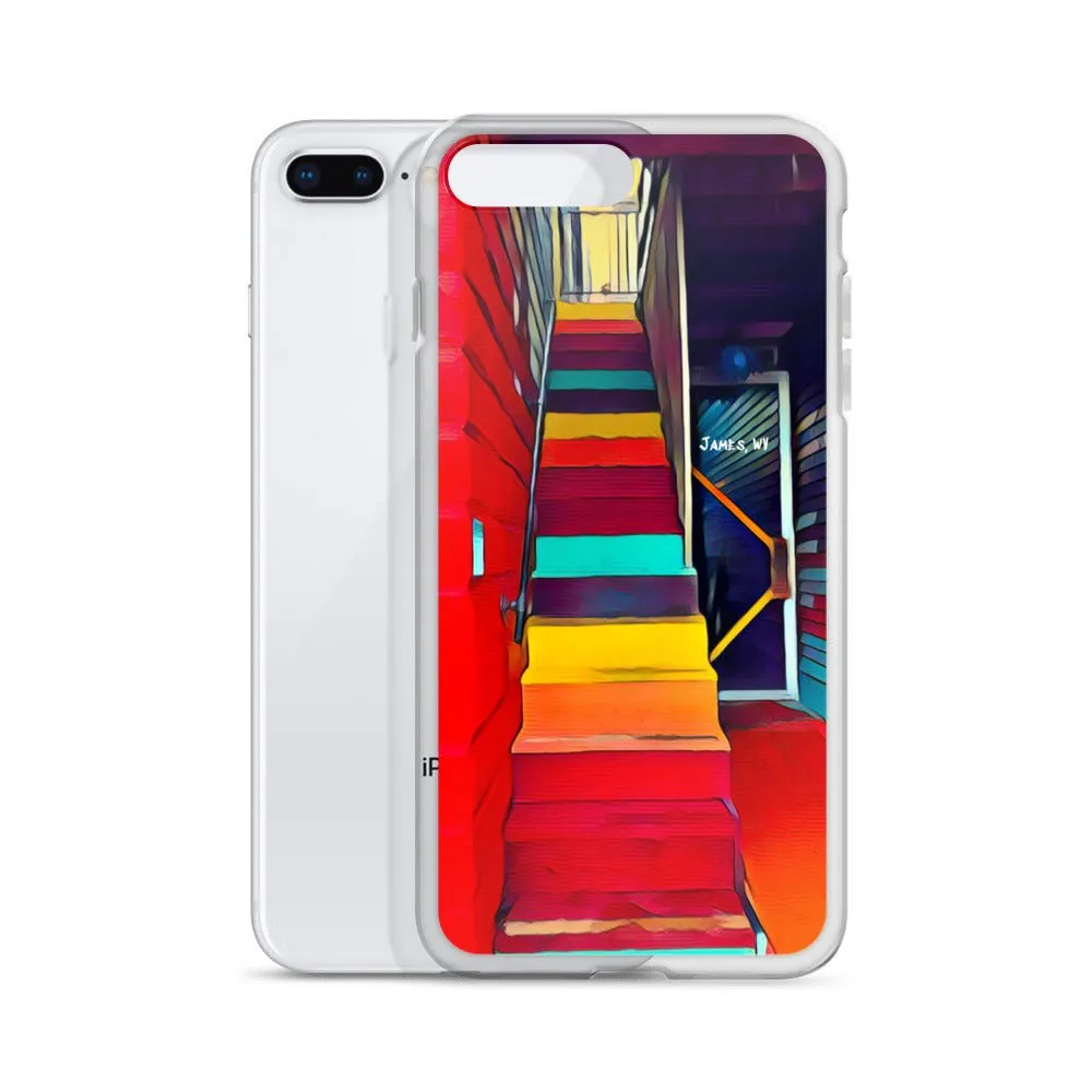 iPhone Case of Rainbow Stairway in James WV. Artistic Photo Digital Art Phone Protector