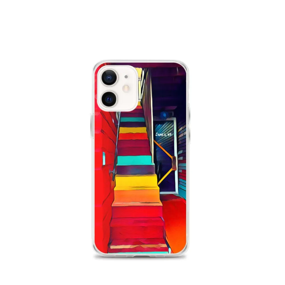 iPhone Case of Rainbow Stairway in James WV. Artistic Photo Digital Art Phone Protector