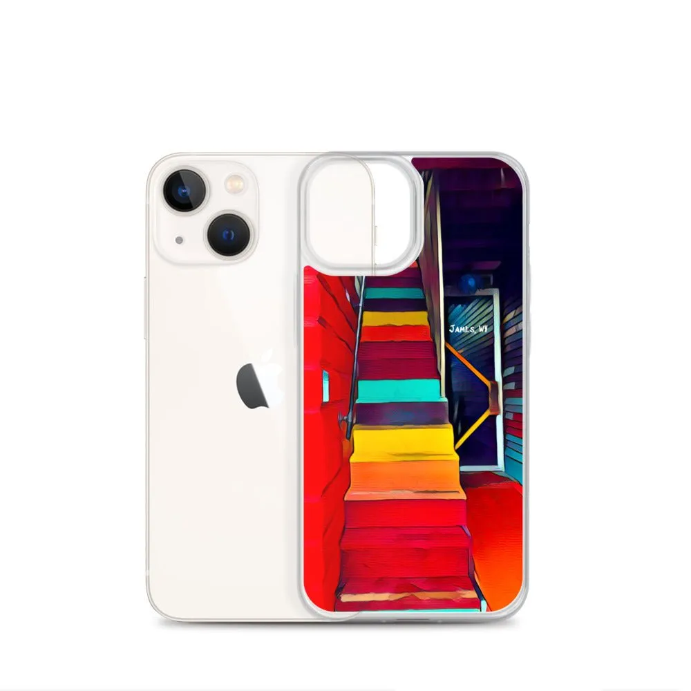 iPhone Case of Rainbow Stairway in James WV. Artistic Photo Digital Art Phone Protector