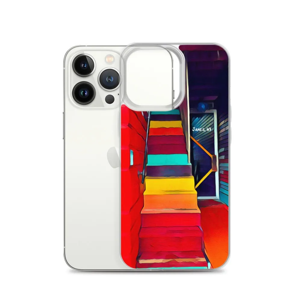 iPhone Case of Rainbow Stairway in James WV. Artistic Photo Digital Art Phone Protector