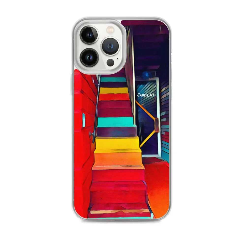 iPhone Case of Rainbow Stairway in James WV. Artistic Photo Digital Art Phone Protector