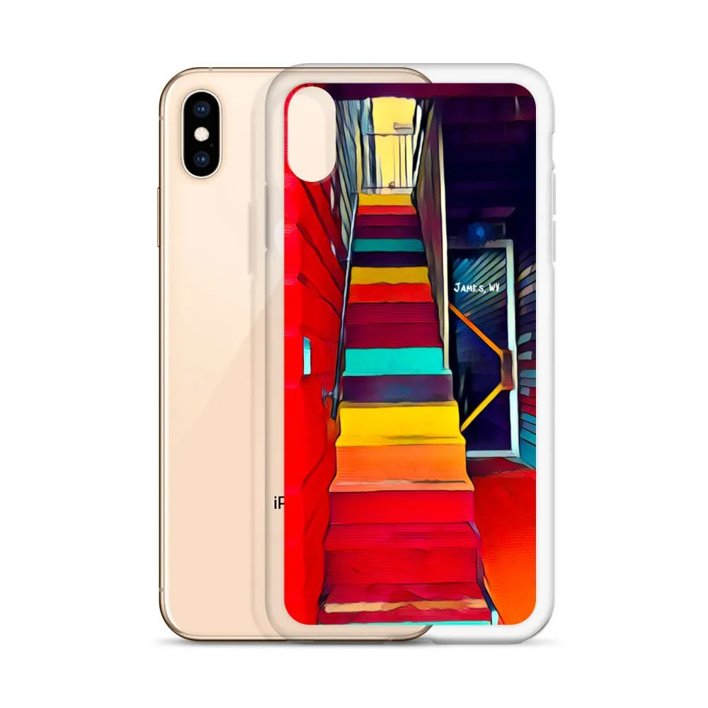 iPhone Case of Rainbow Stairway in James WV. Artistic Photo Digital Art Phone Protector