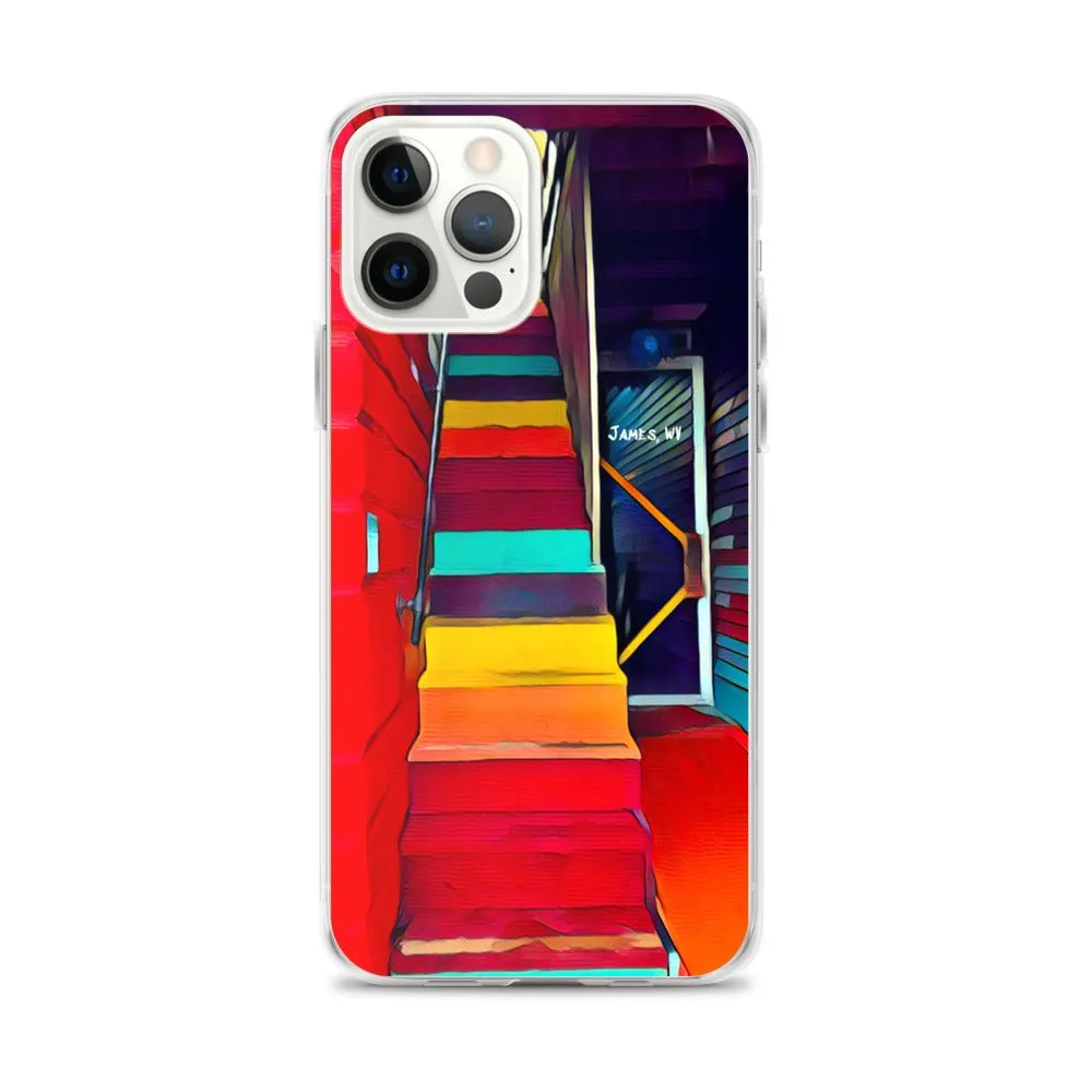 iPhone Case of Rainbow Stairway in James WV. Artistic Photo Digital Art Phone Protector