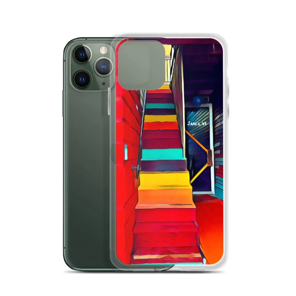 iPhone Case of Rainbow Stairway in James WV. Artistic Photo Digital Art Phone Protector