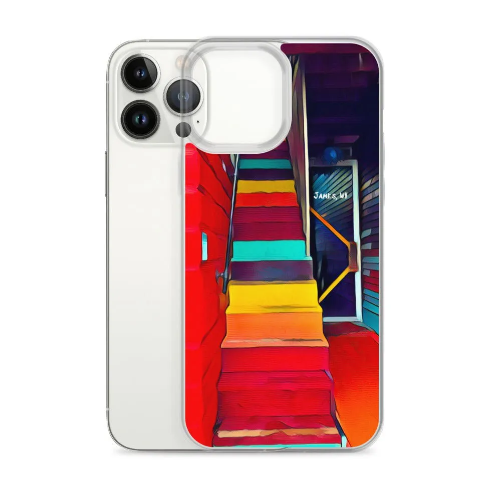 iPhone Case of Rainbow Stairway in James WV. Artistic Photo Digital Art Phone Protector