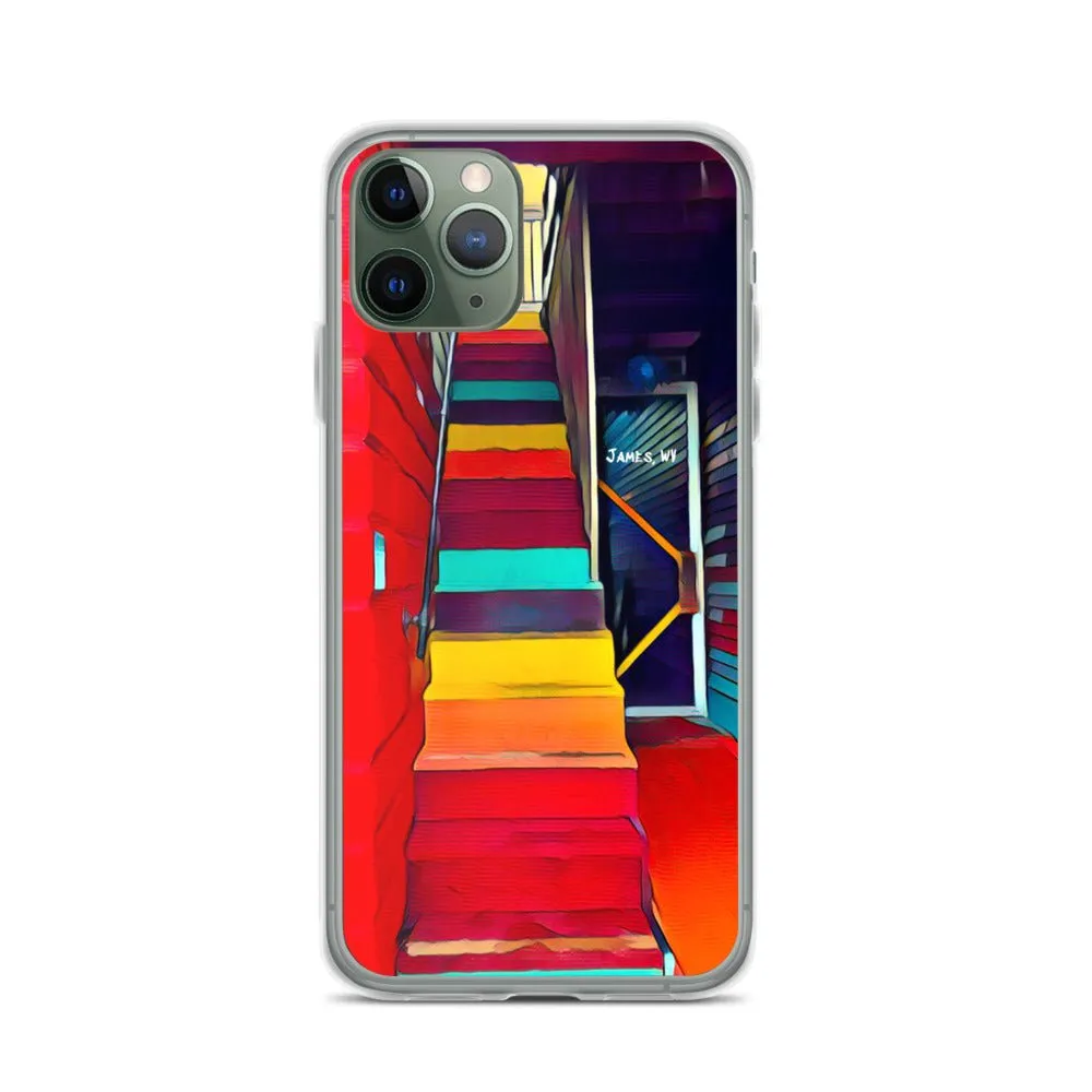 iPhone Case of Rainbow Stairway in James WV. Artistic Photo Digital Art Phone Protector