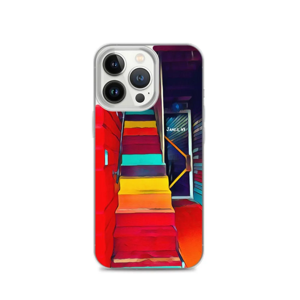 iPhone Case of Rainbow Stairway in James WV. Artistic Photo Digital Art Phone Protector