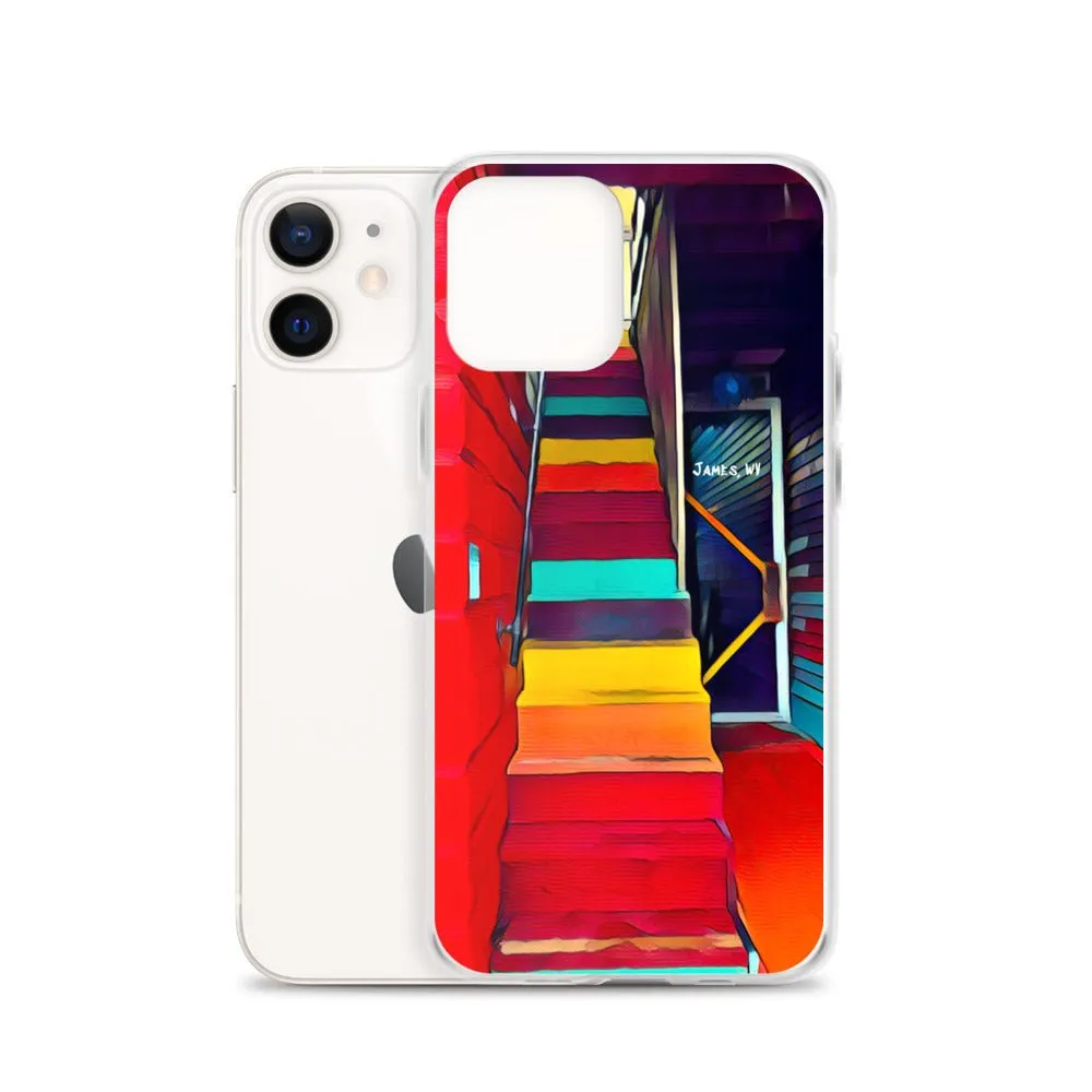 iPhone Case of Rainbow Stairway in James WV. Artistic Photo Digital Art Phone Protector