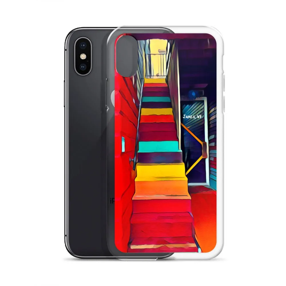 iPhone Case of Rainbow Stairway in James WV. Artistic Photo Digital Art Phone Protector