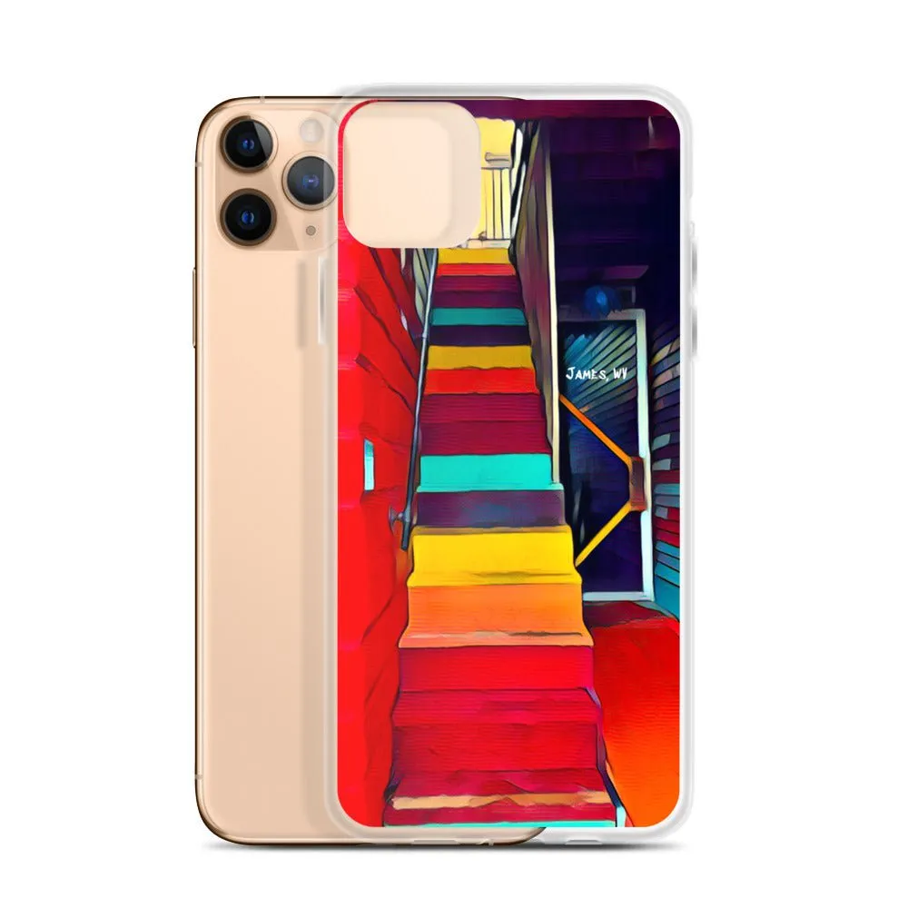 iPhone Case of Rainbow Stairway in James WV. Artistic Photo Digital Art Phone Protector