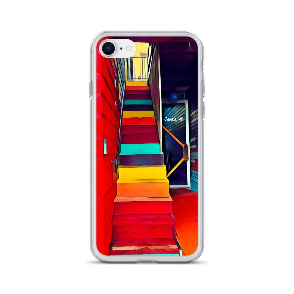 iPhone Case of Rainbow Stairway in James WV. Artistic Photo Digital Art Phone Protector