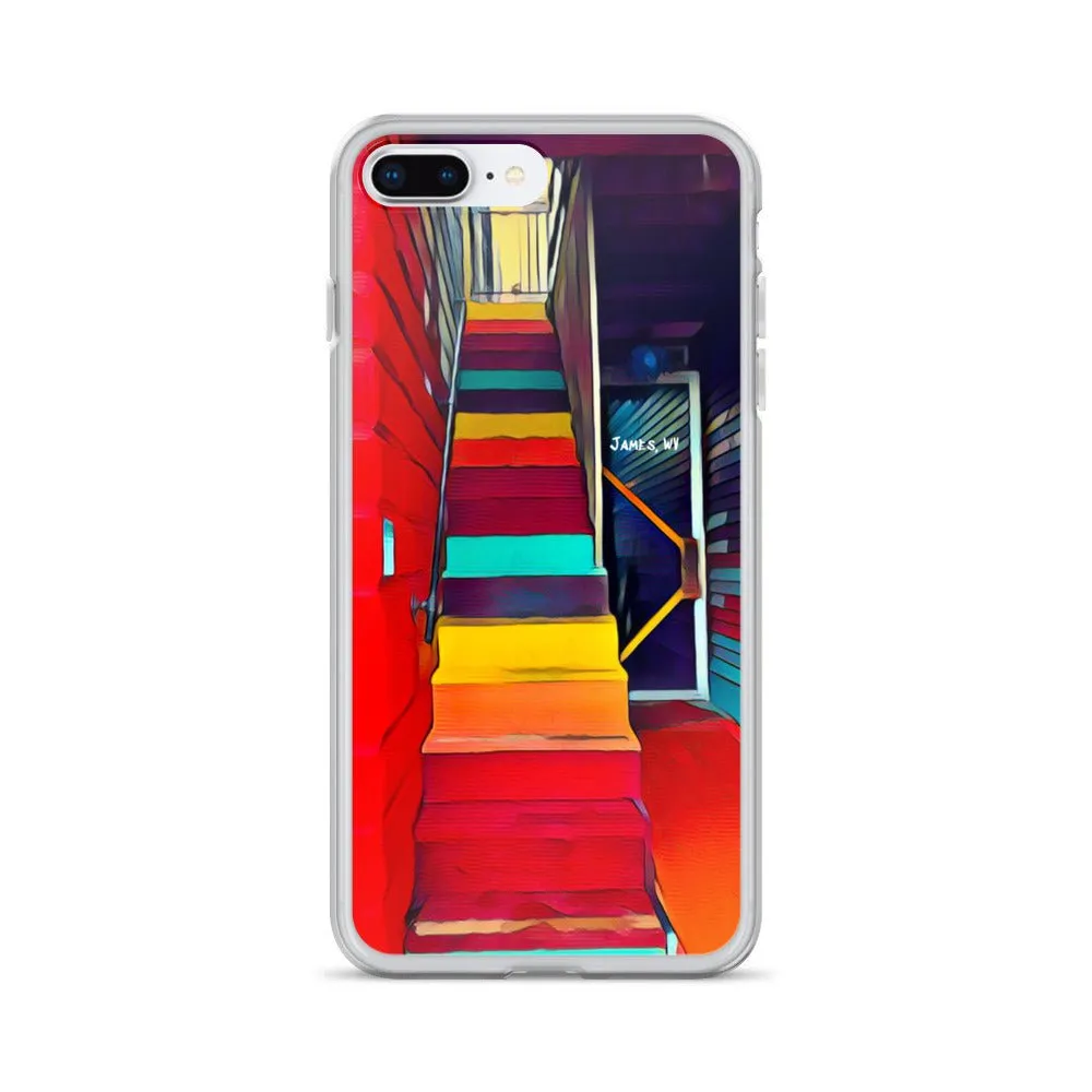 iPhone Case of Rainbow Stairway in James WV. Artistic Photo Digital Art Phone Protector