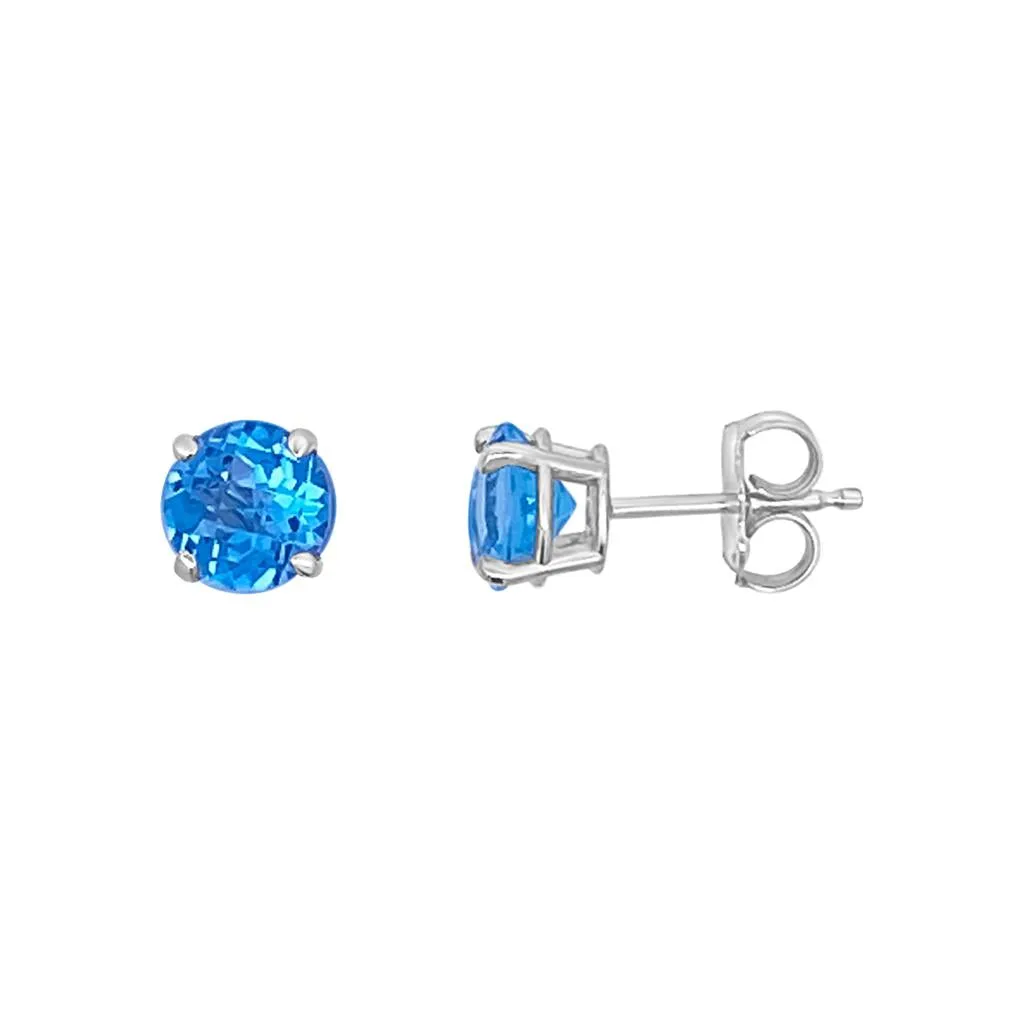 Irisa by Martin Binder Swiss Blue Topaz Stud Earrings