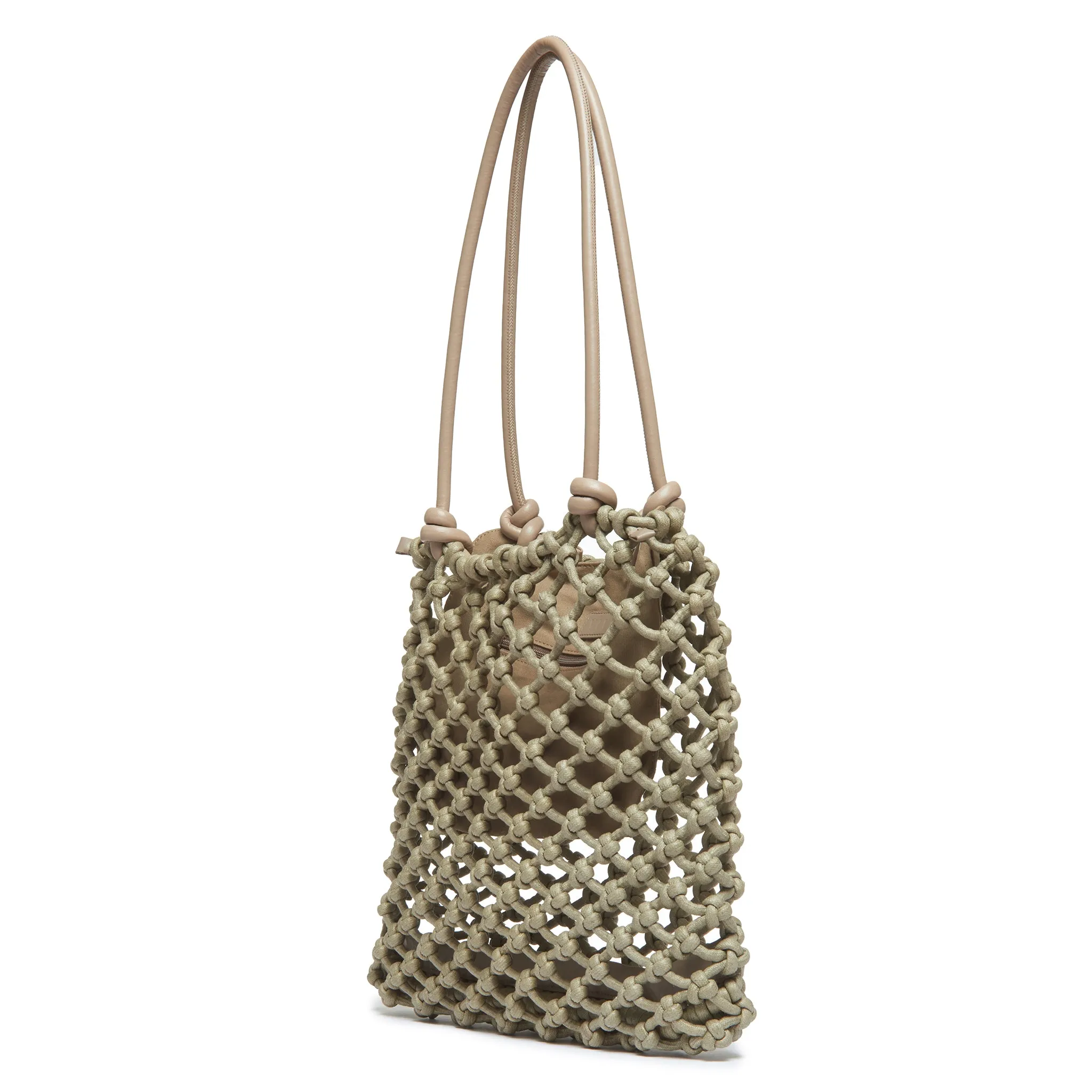 Isa knotted tote bag leather handles