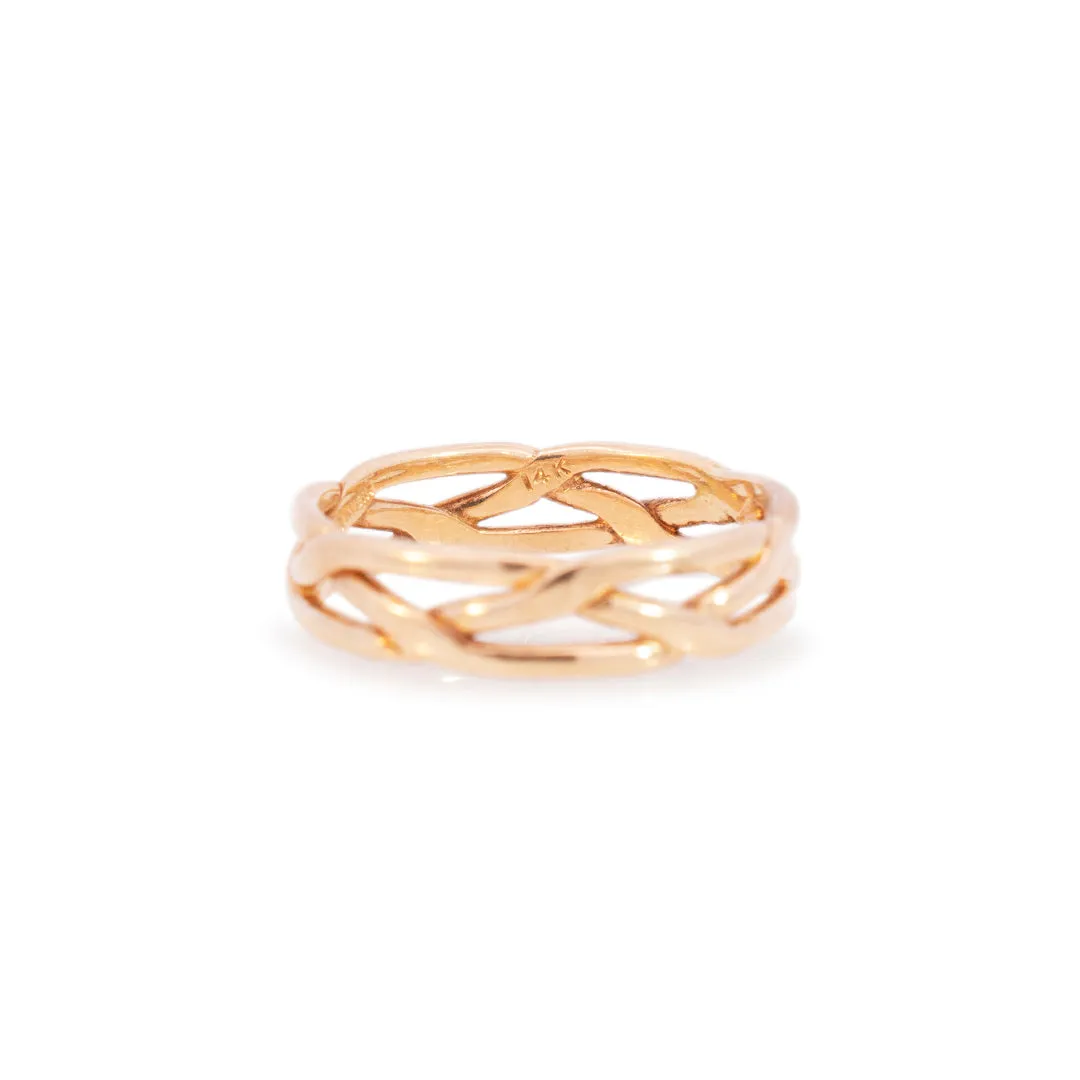 James Avery 14K Yellow Gold Tresse Wedding Band