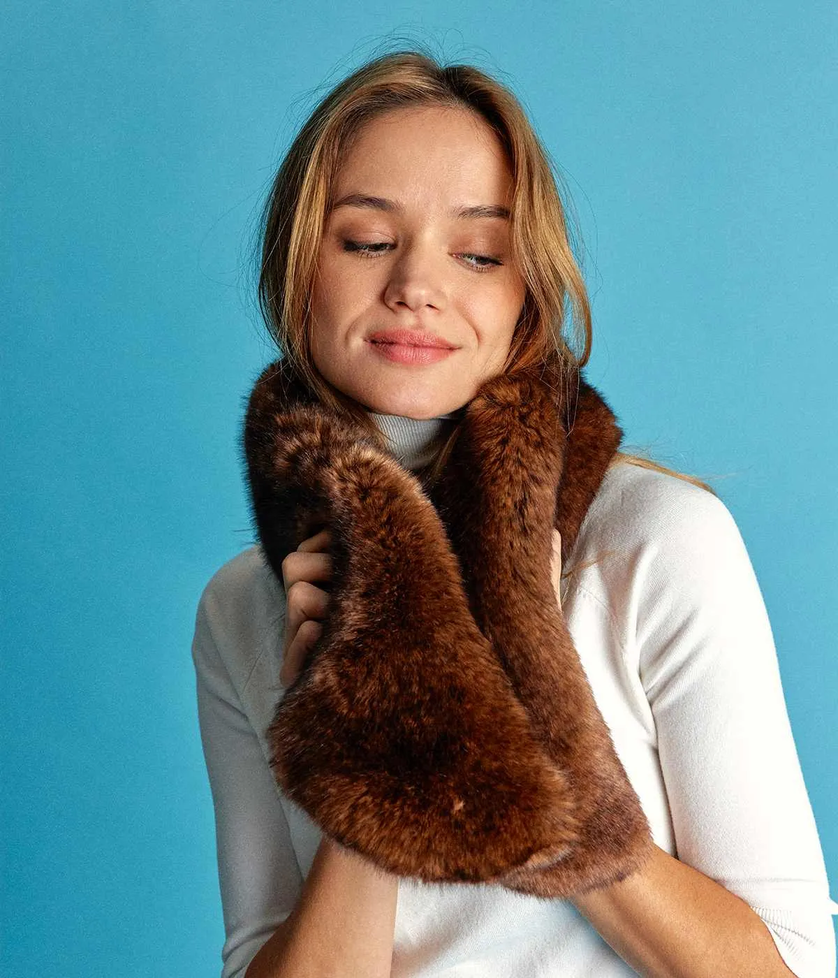 Josephine Vegan Fur Scarf | Brown