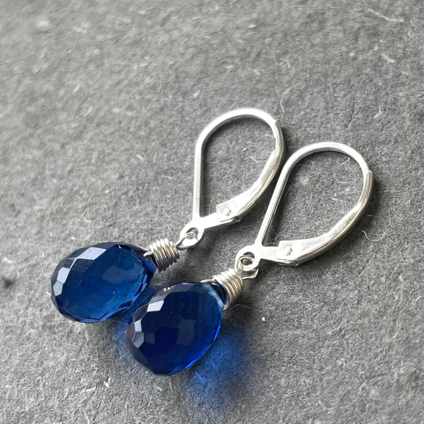 Just Perfect Cobalt Teardrop Danglers