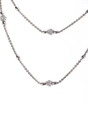 Katharine James Platinum Bouquet Diamond Necklace | 36"