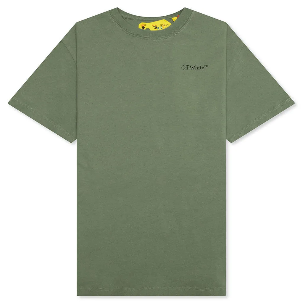 Kids Scribble S/S Tee - Olive/Black