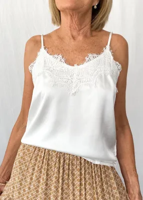 Lace Cami - White