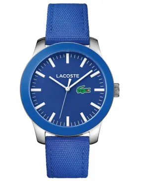 Lacoste 12.12 Sport Watch - Blue Ion Plated Stainless Steel - Blue Woven Strap