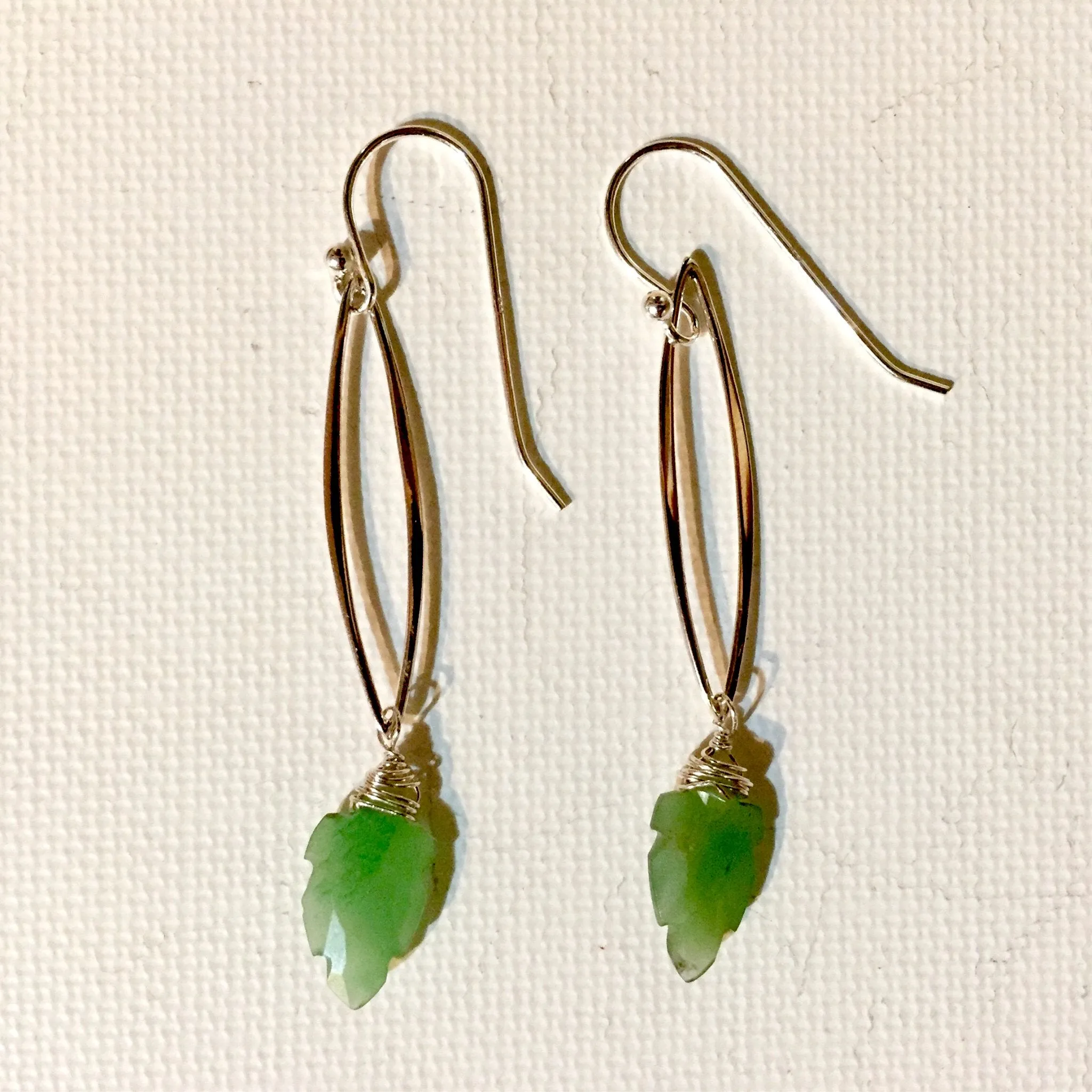 Leaf Jade earrings