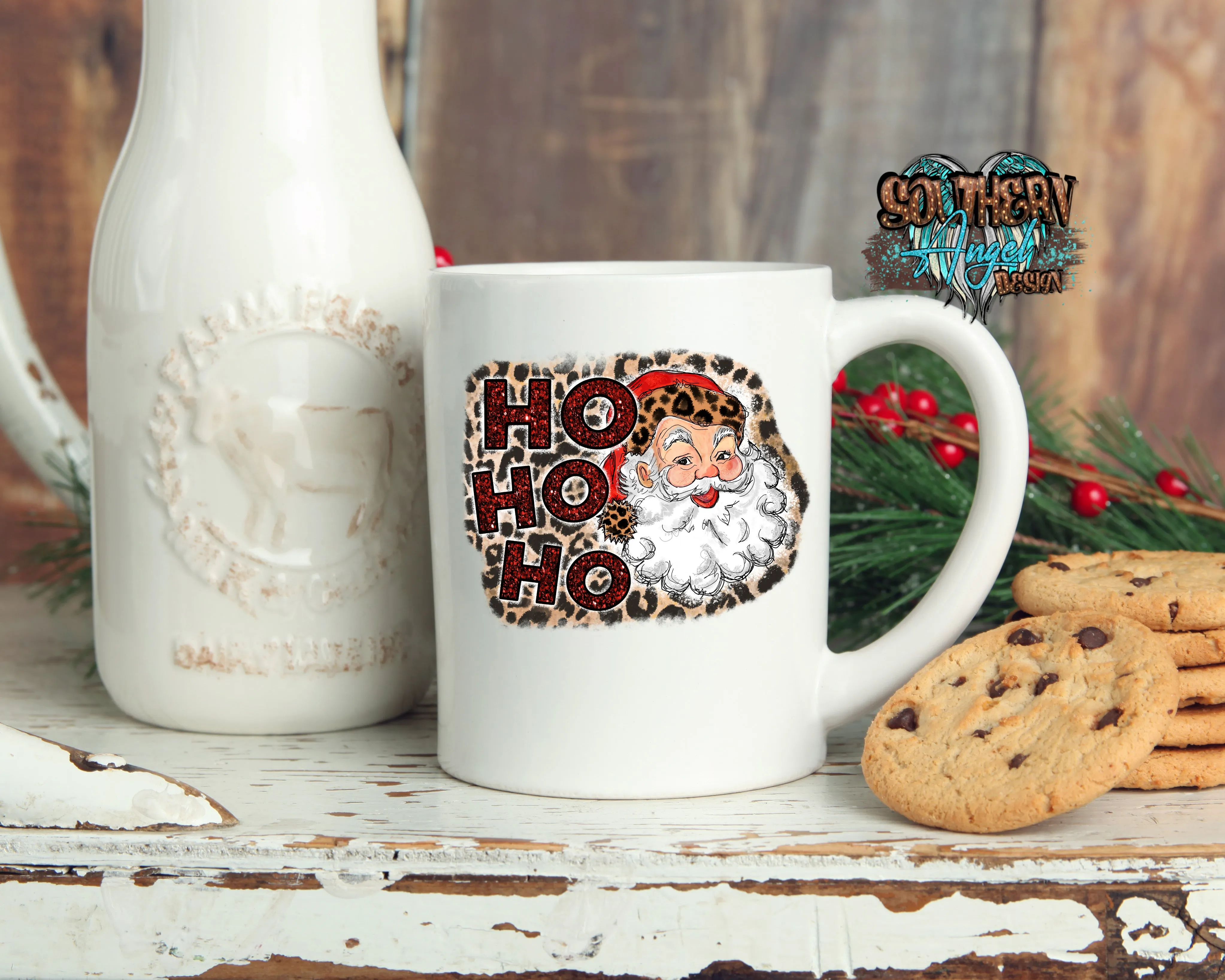 Leopard Santa Mug