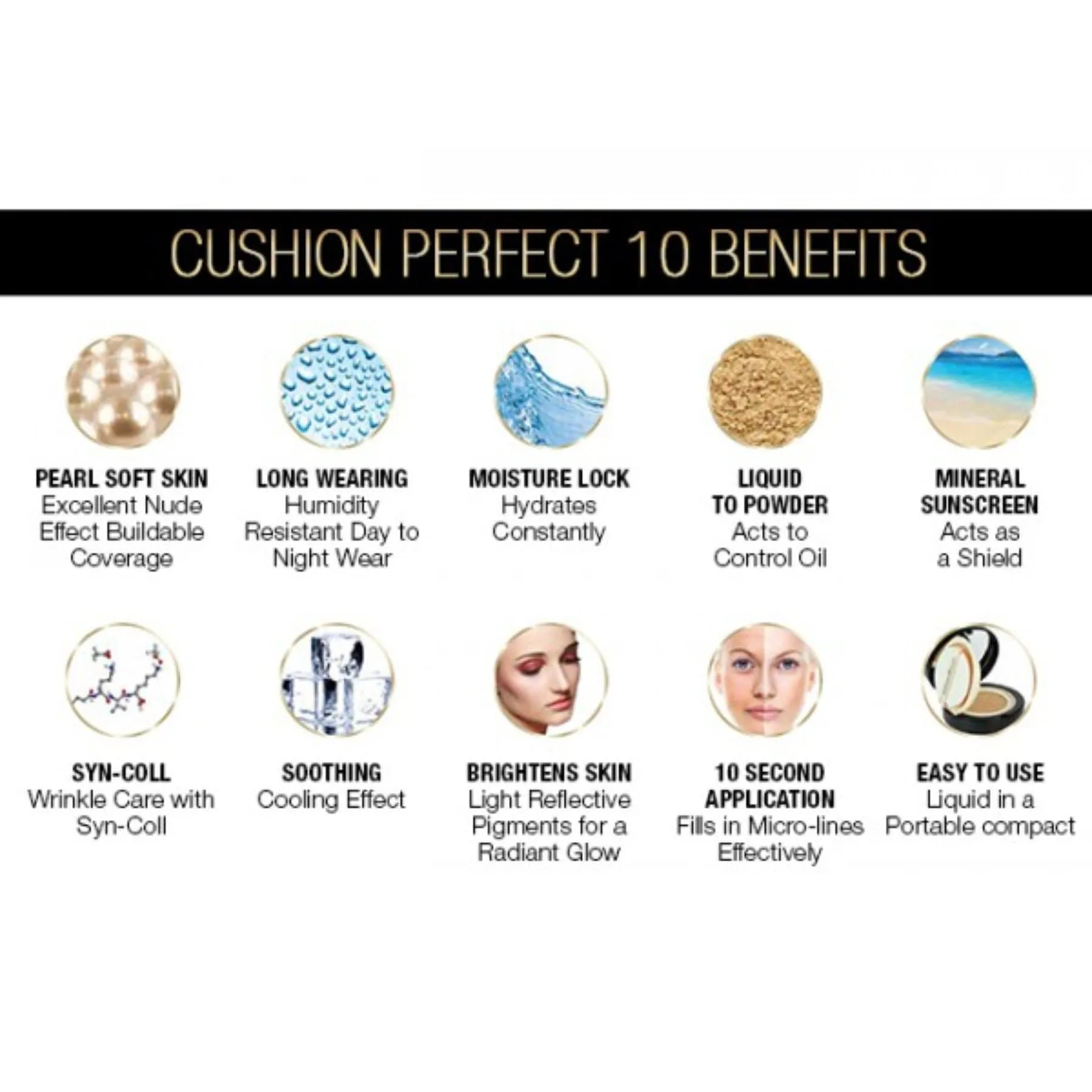 *Limit 3* 10 Collagen Cushion Compact Foundation- Winner Best Foundation 11. Porcelain