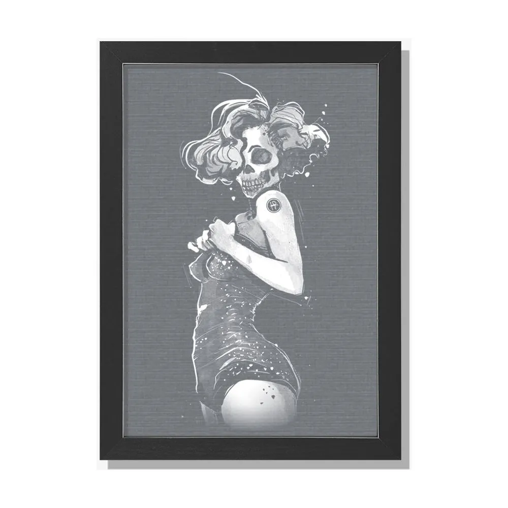 Marilyn Skull Pin Up Style Art Print