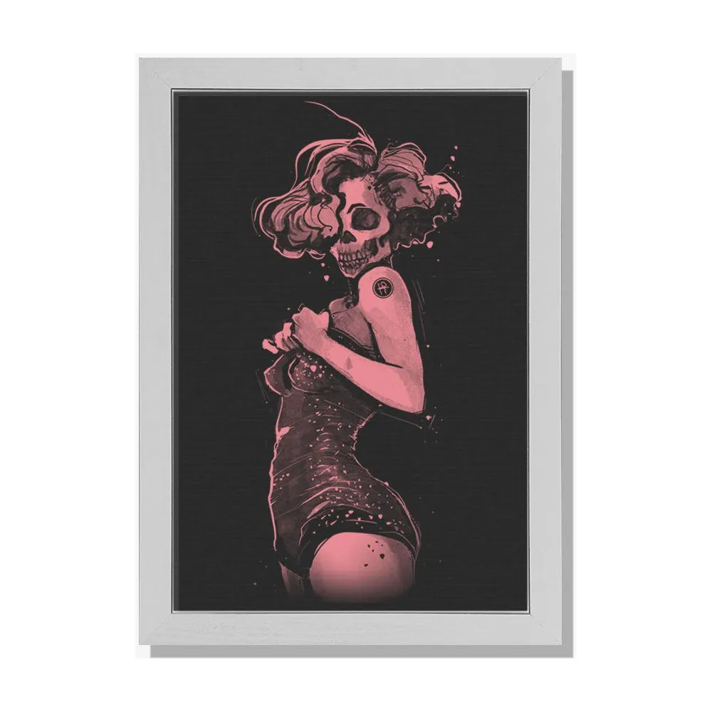 Marilyn Skull Pin Up Style Art Print