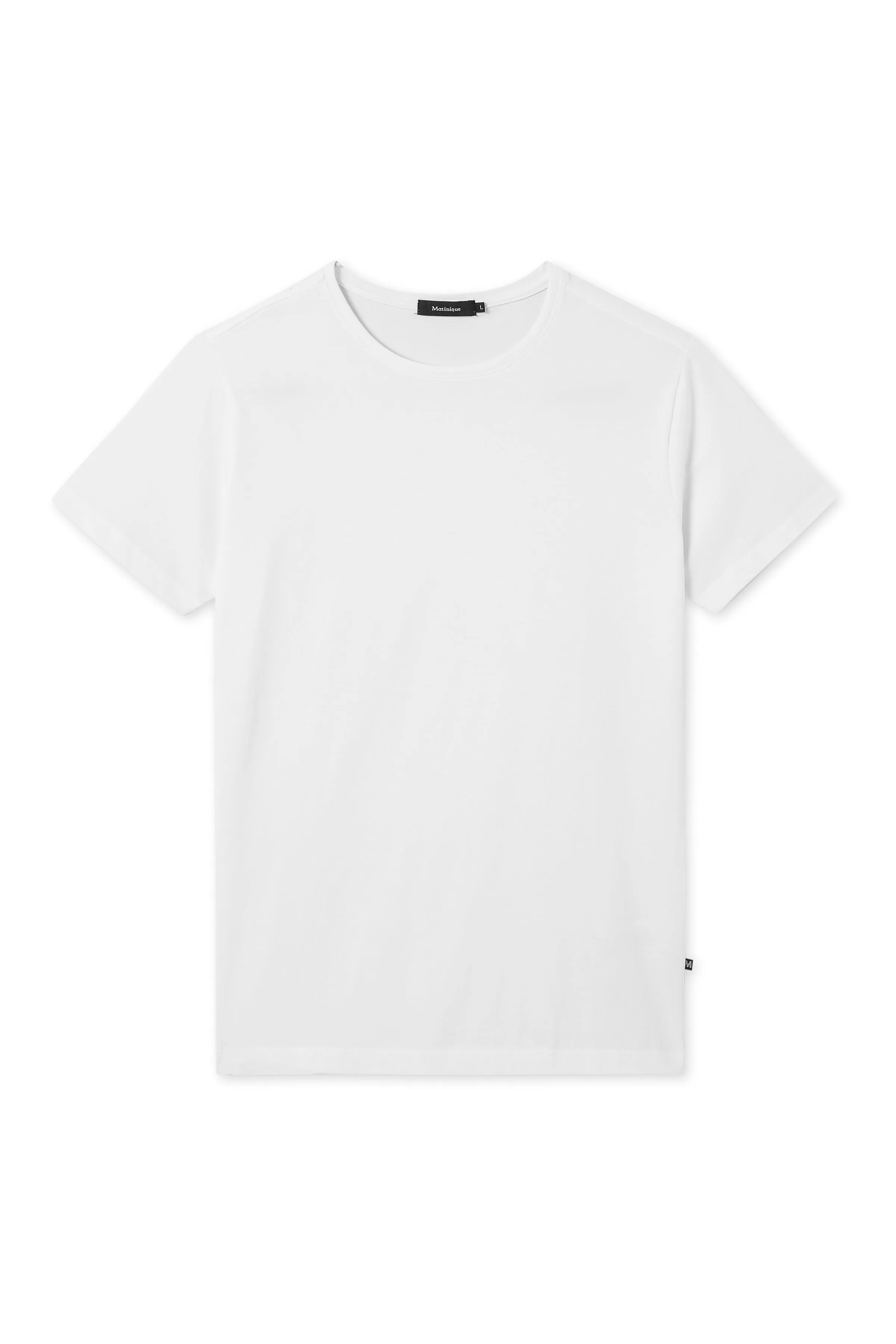 Matinique Jermalink Cotton Stretch Crew T-Shirt/White - CORE SS24