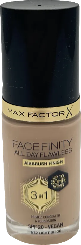 Max Factor Facefinity All Day Flawless 3 In 1 Vegan Foundation C40 Light Ivory 30ml