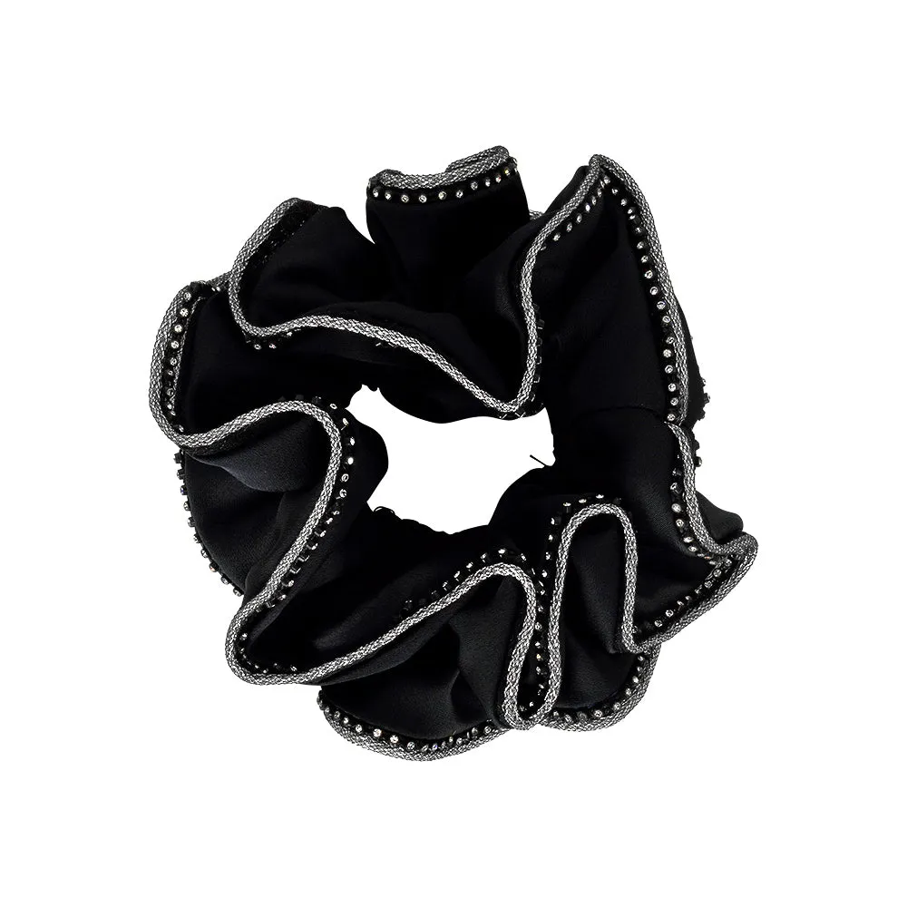 MEDIUM CRYSTAL TRIM SCRUNCHIES