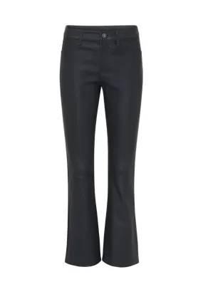 Midtown Kick Flare Pant Black Stretch Leather