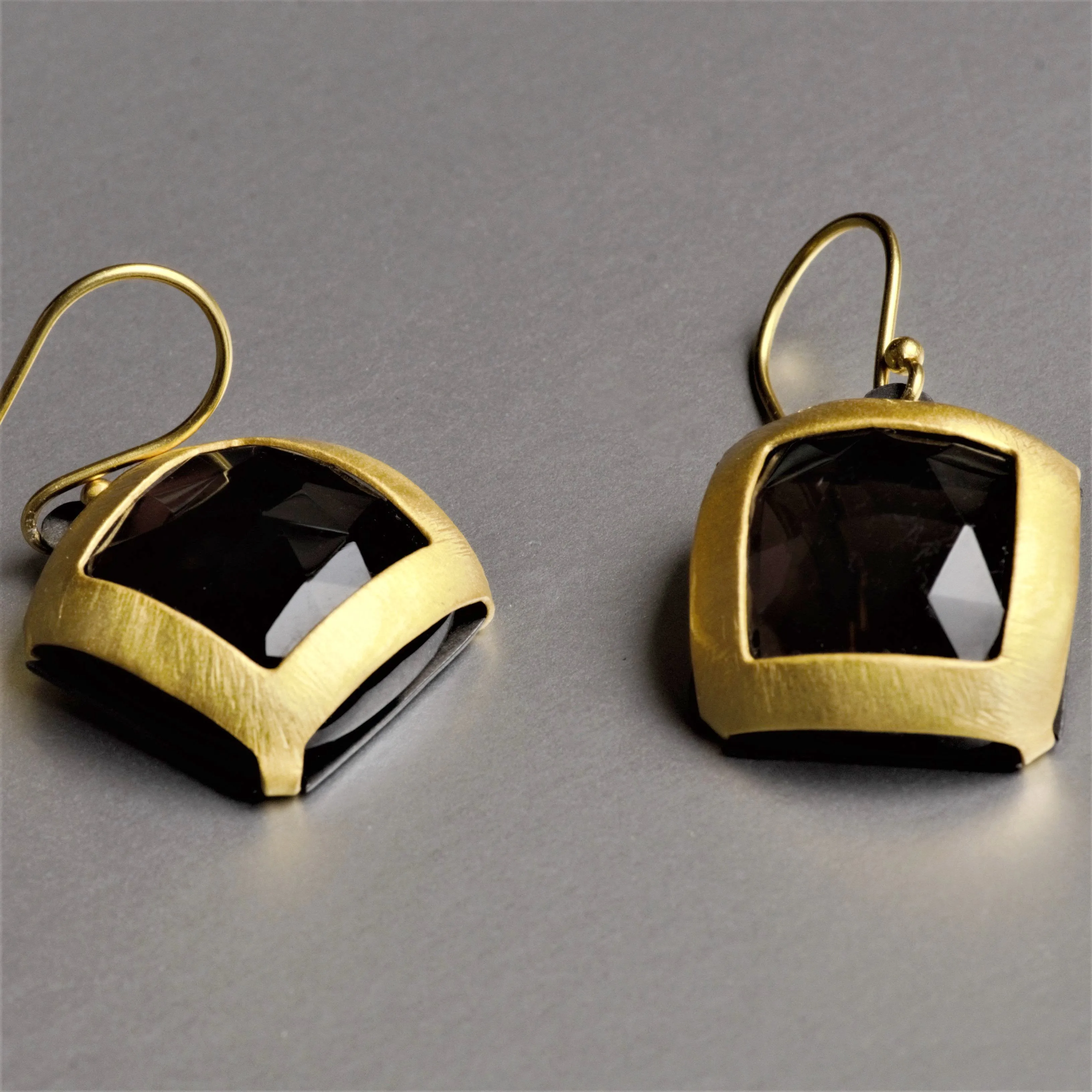 Miska Earrings With Smoky Quartz