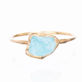 New Raw Aquamarine Ring