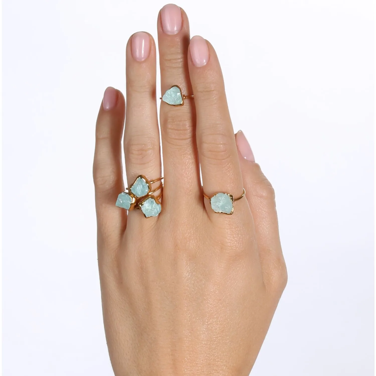 New Raw Aquamarine Ring