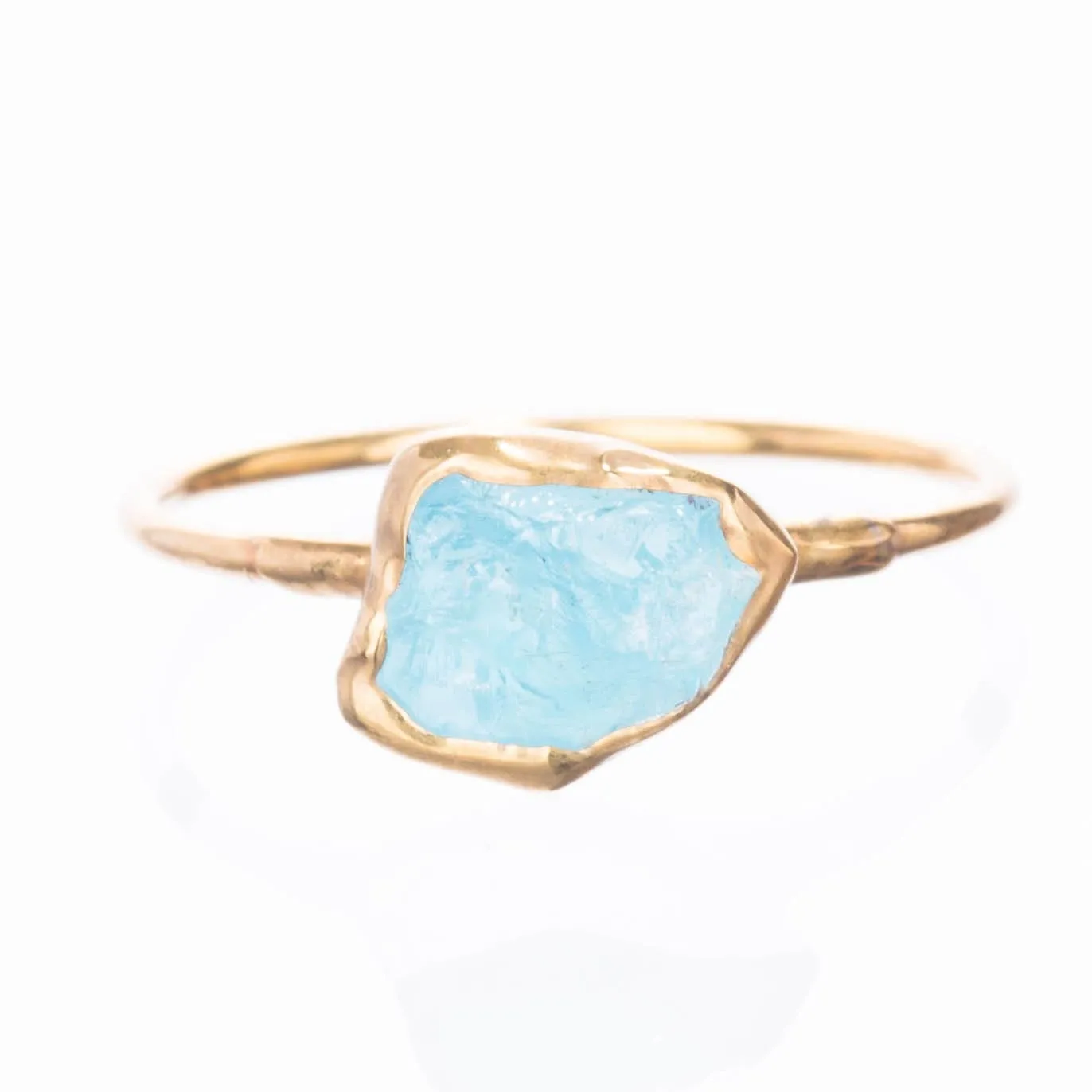 New Raw Aquamarine Ring