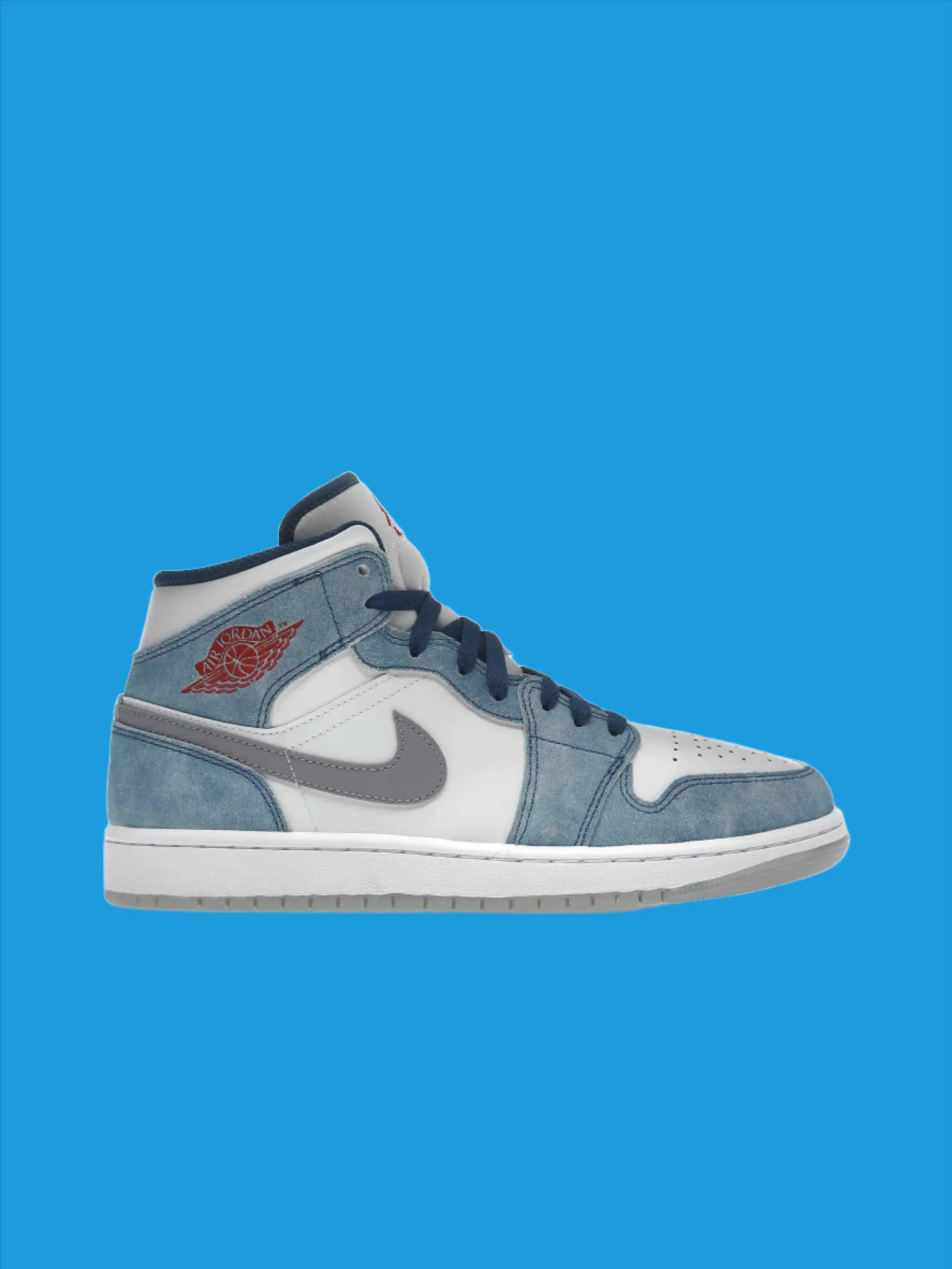 Nike Air Jordan 1 Mid French Blue Fire Red