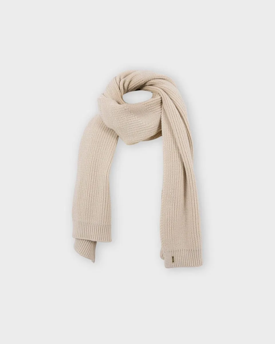 Olden Cotton Blanket Scarf & Throw | Egret